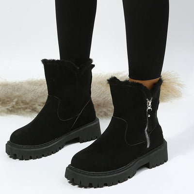 Laura Winter Elegance | Plüschgefütterte Schneestiefel - Stilvolle Wärme für jeden Schritt