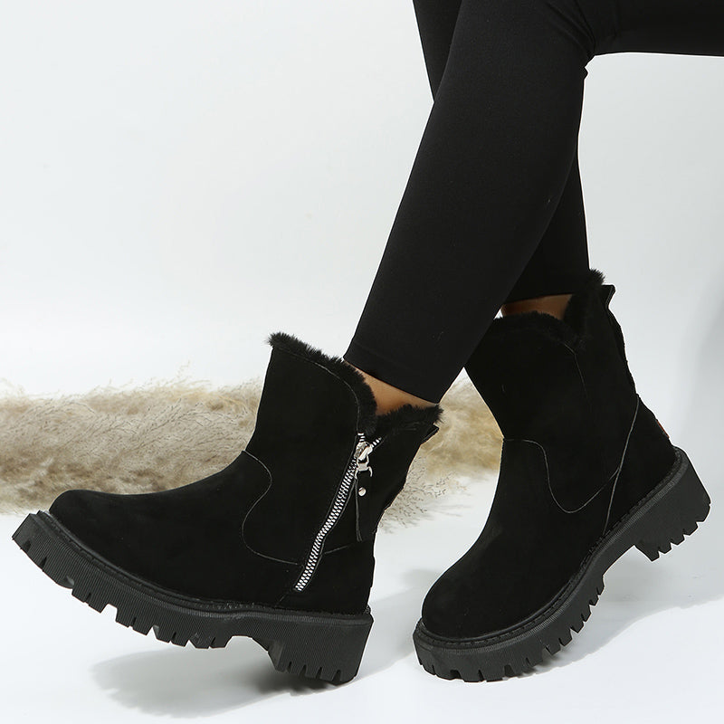 Laura Winter Elegance | Plüschgefütterte Schneestiefel - Stilvolle Wärme für jeden Schritt