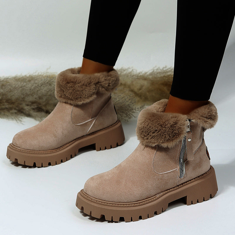 Laura Winter Elegance | Plüschgefütterte Schneestiefel - Stilvolle Wärme für jeden Schritt