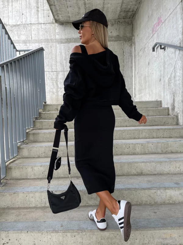 Leonore Umwerfende Damenmode | Kleid und Sweatshirt Ensemble