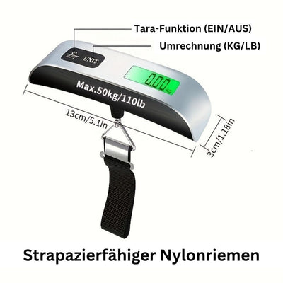 LuminaWeigh | Erhöhen Sie Ihre Reise mit der ultimativen 110lb/50kg Digitalen Reisewaage