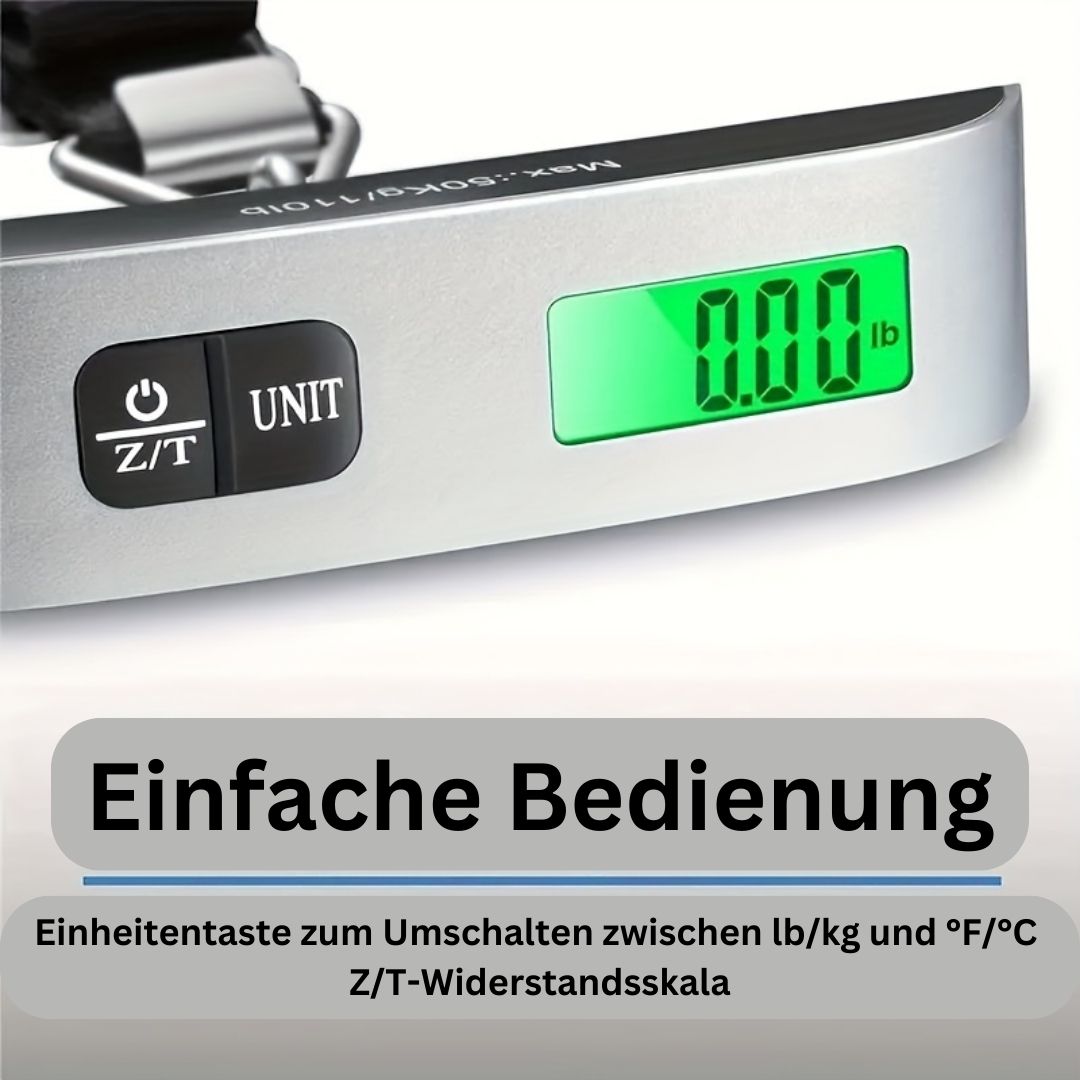 LuminaWeigh | Erhöhen Sie Ihre Reise mit der ultimativen 110lb/50kg Digitalen Reisewaage