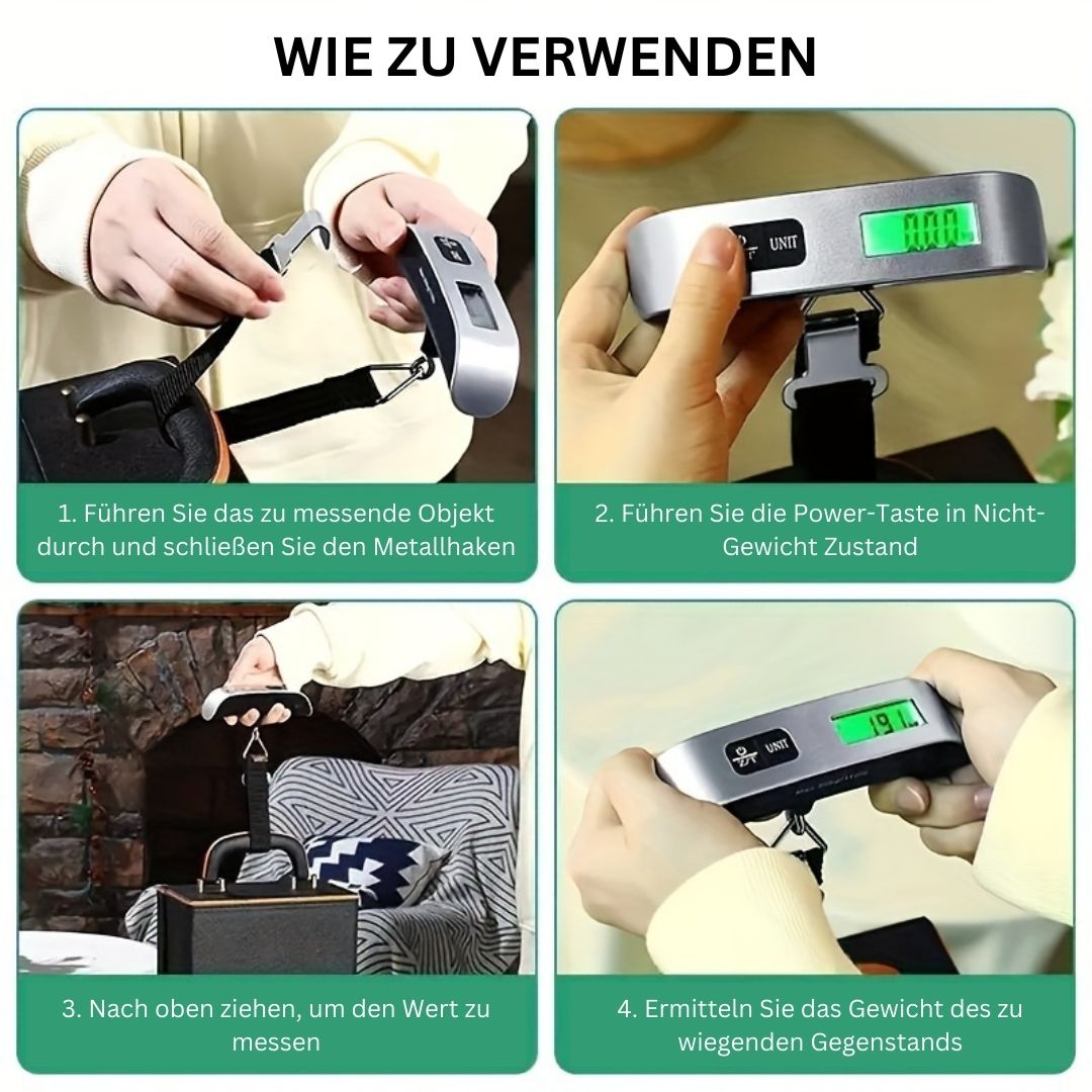 LuminaWeigh | Erhöhen Sie Ihre Reise mit der ultimativen 110lb/50kg Digitalen Reisewaage