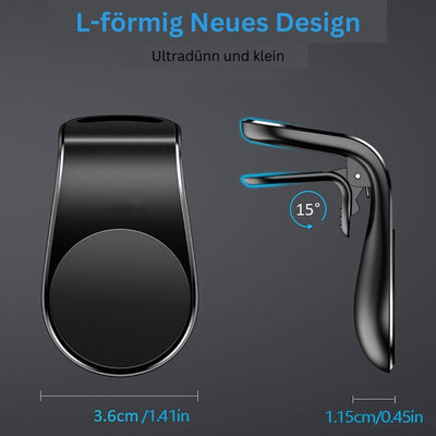 MagnetGrip Pro | Ultimative L-förmige Handyhalterung für Autos - stilvoll, sicher und universell