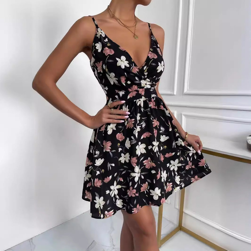 Yazmin® | Kleid mit kontrastierenden Spaghettiträgern