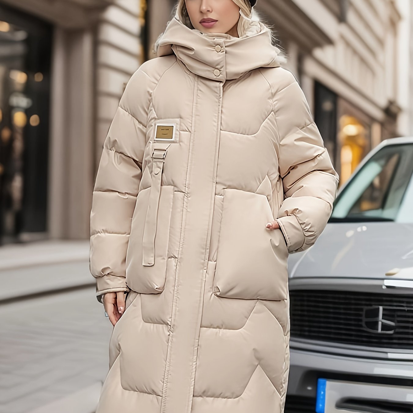 Mia Jacke | Elegante Wärme in Kniehoher Pufferjacke für Frauen