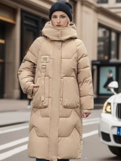 Mia Jacke | Elegante Wärme in Kniehoher Pufferjacke für Frauen
