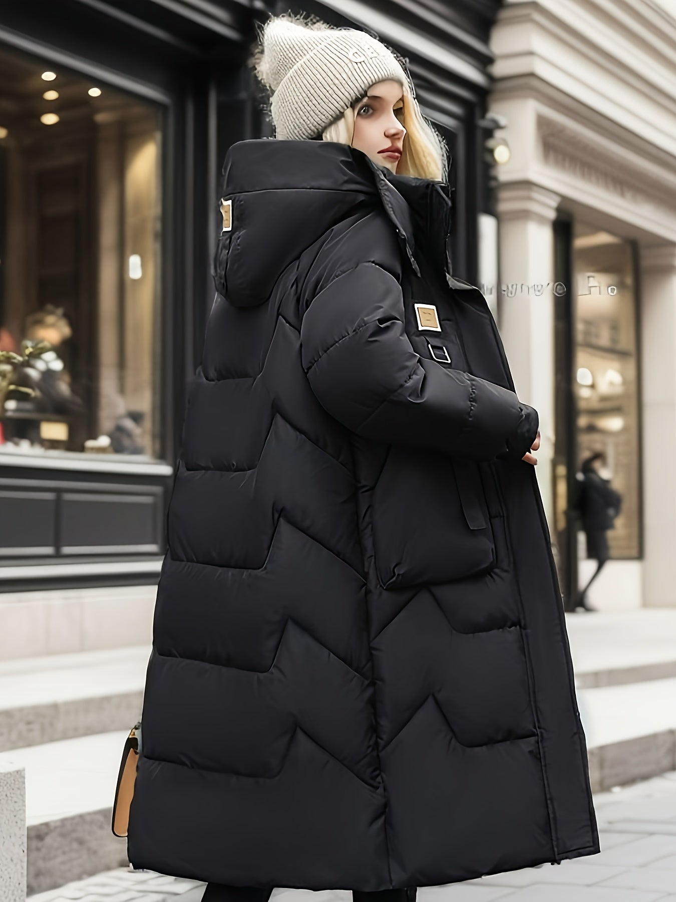 Mia Jacke | Elegante Wärme in Kniehoher Pufferjacke für Frauen