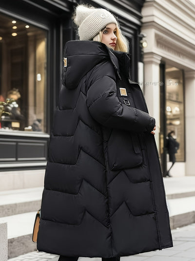 Mia Jacke | Elegante Wärme in Kniehoher Pufferjacke für Frauen