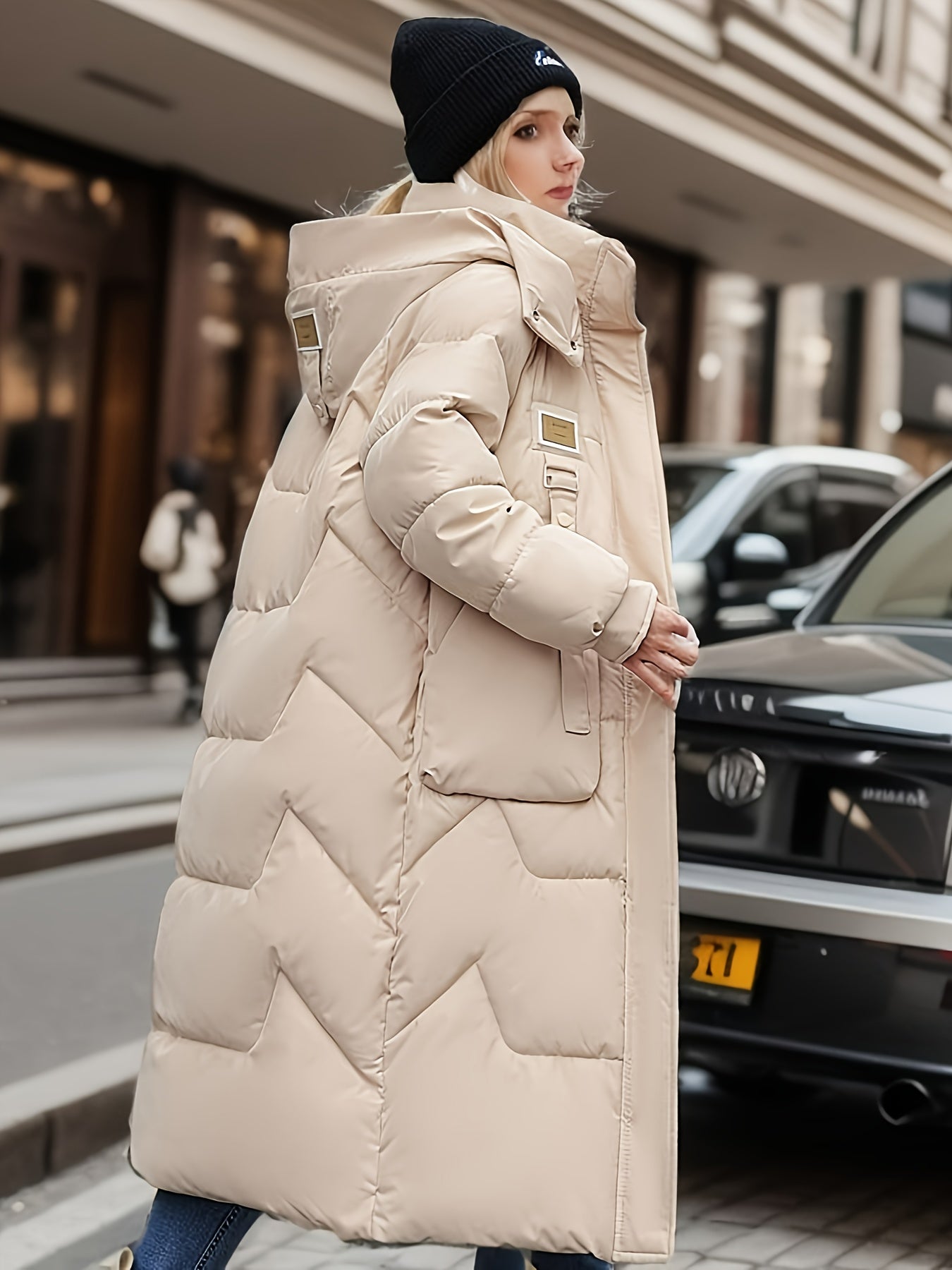 Mia Jacke | Elegante Wärme in Kniehoher Pufferjacke für Frauen