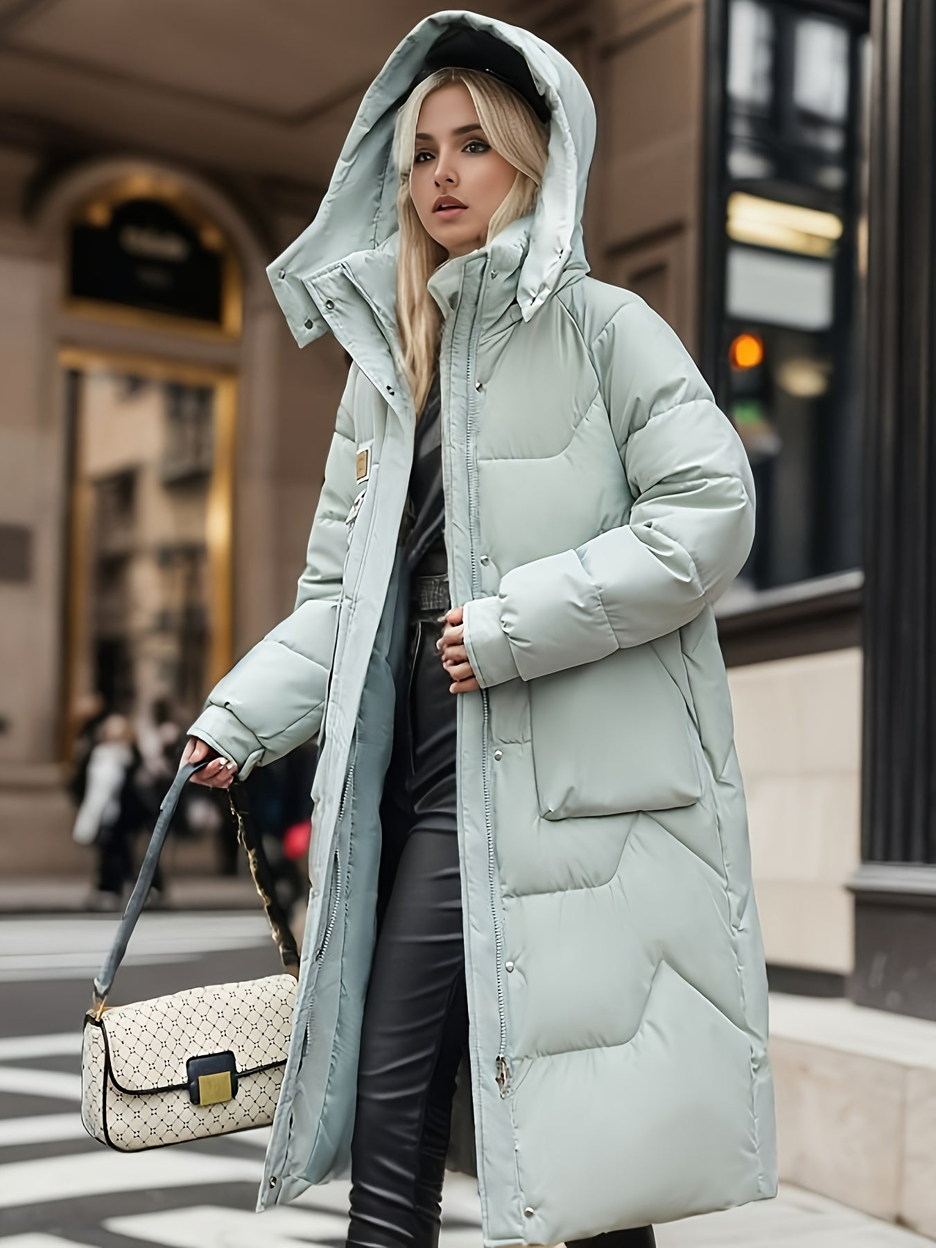 Mia Jacke | Elegante Wärme in Kniehoher Pufferjacke für Frauen