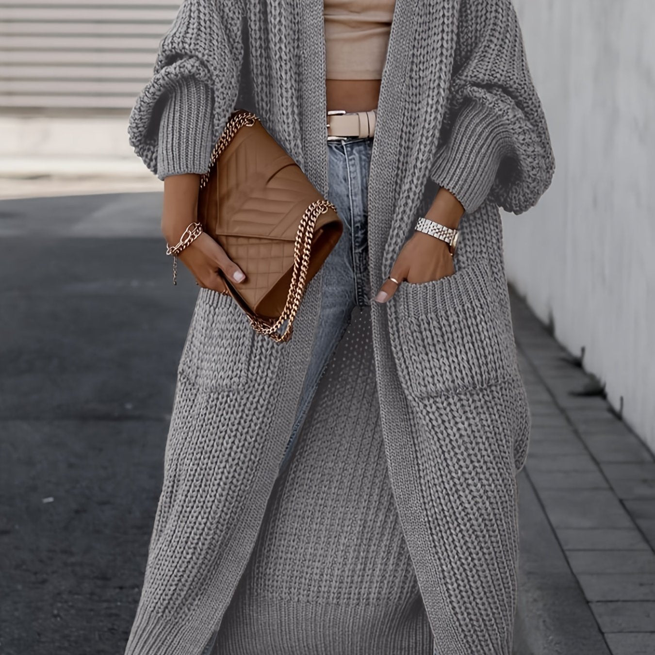 Monika | Erhöhen Sie Ihren Stil mit dieser unwiderstehlich gemütlichen Strickjacke mit langen Ärmeln