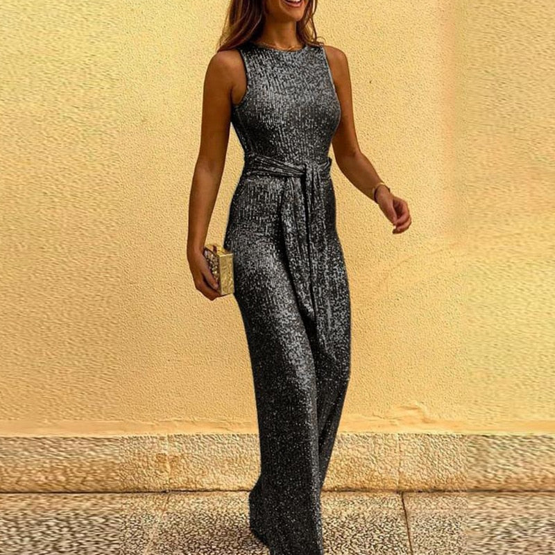 Noelle Jumpsuit | Festlicher Glitzer Overall für Damen