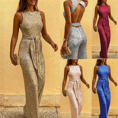 Noelle Jumpsuit | Festlicher Glitzer Overall für Damen