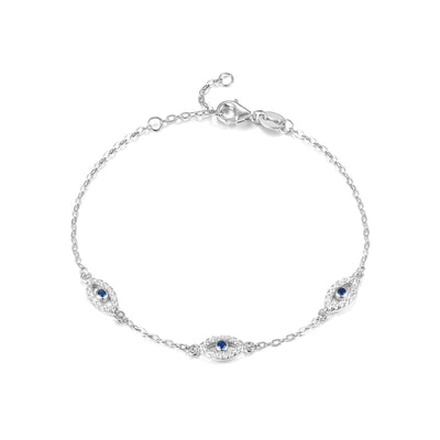 925er Sterling Silber Dämonenauge Armband