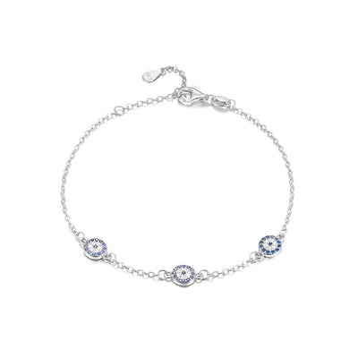 925er Sterling Silber Dämonenauge Armband
