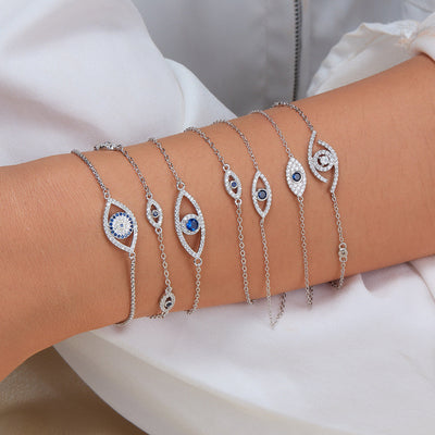 925er Sterling Silber Dämonenauge Armband
