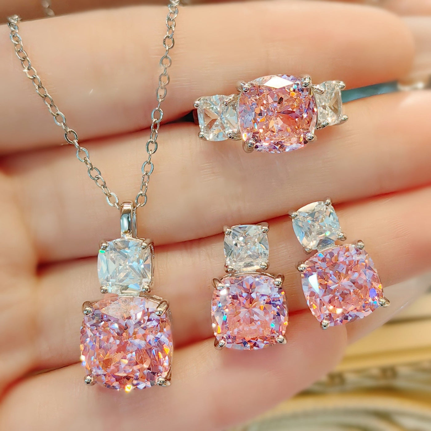 Adeline Rosetta Set | Weißgold 14k