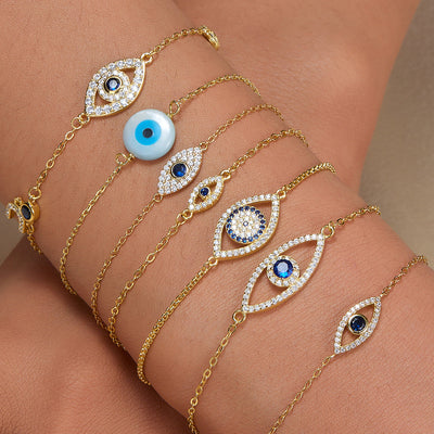 925er Sterling Silber Dämonenauge Armband