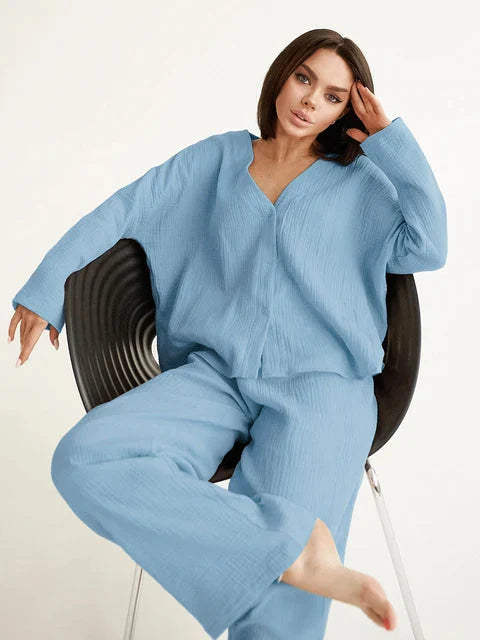Olivia Traumhafter Komfort | Das Linad Lounge-Set aus reiner Baumwolle für Damen