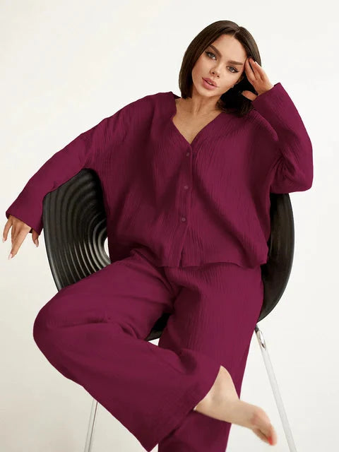 Olivia Traumhafter Komfort | Das Linad Lounge-Set aus reiner Baumwolle für Damen