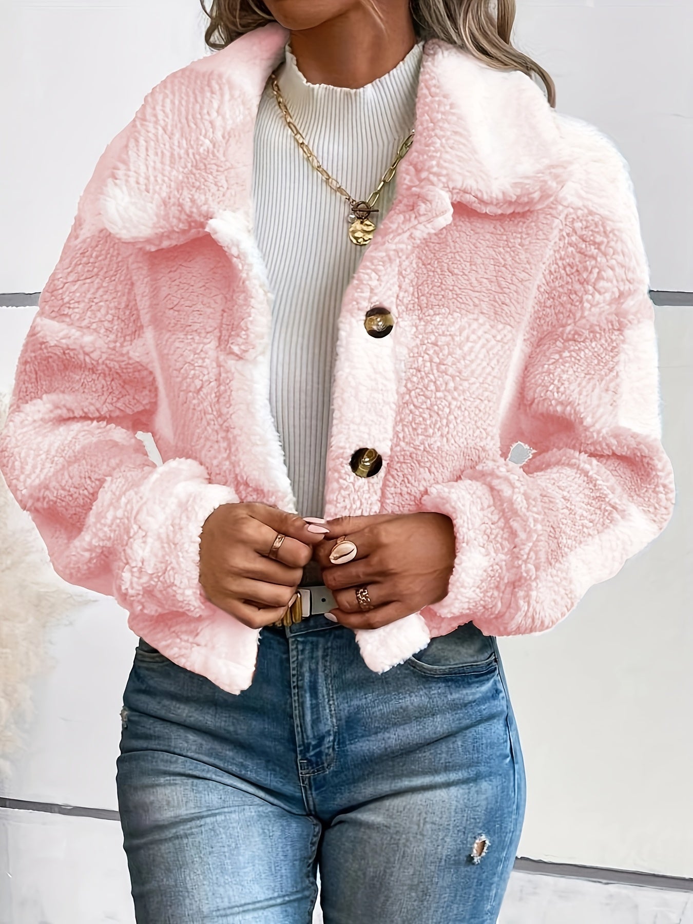 Olivia | Umarmen Sie die Gemütlichkeit mit unserem karierten Teddy-Mantel, Ein Must-Have für den Winter