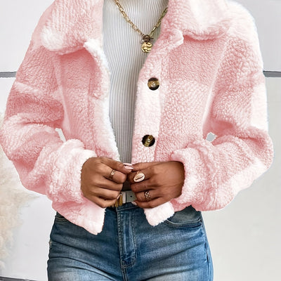 Olivia | Umarmen Sie die Gemütlichkeit mit unserem karierten Teddy-Mantel, Ein Must-Have für den Winter