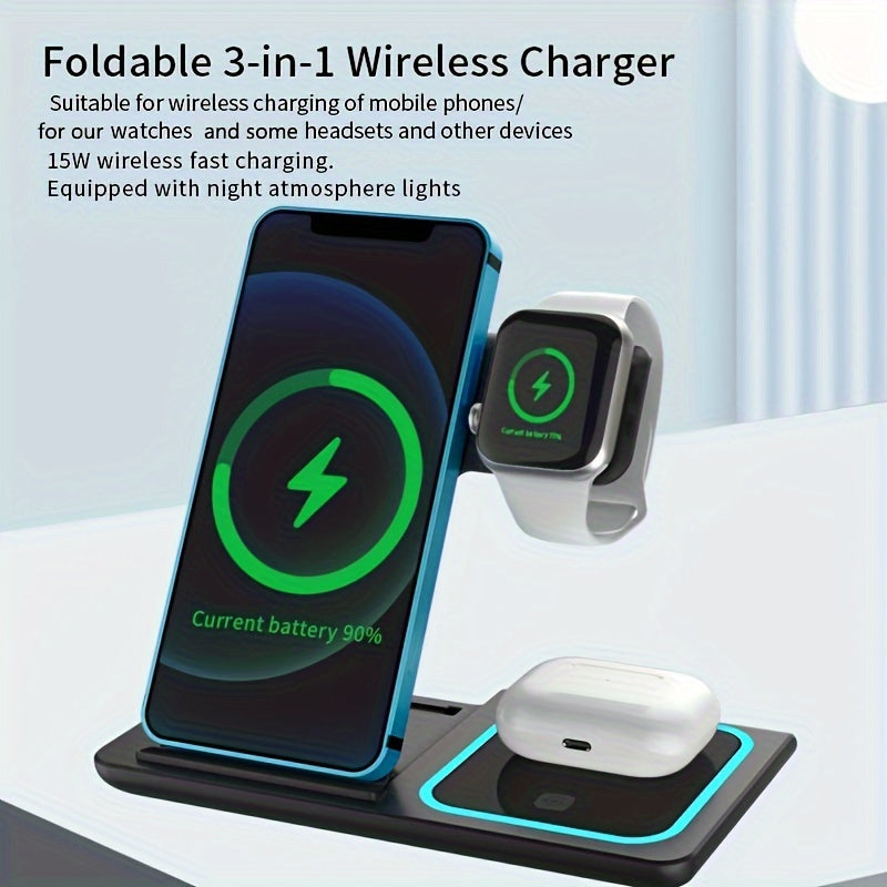 PowerHub Deluxe | Die Zukunft des Ladens, PowerHub Deluxe – Ihr 3-in-1 Snelladestation für iPhone, iWatch und Airpods