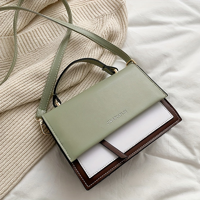 Quadratische tasche | Entdecken Sie Unsere Modische Farbblock Quadratische Umhängetasche!