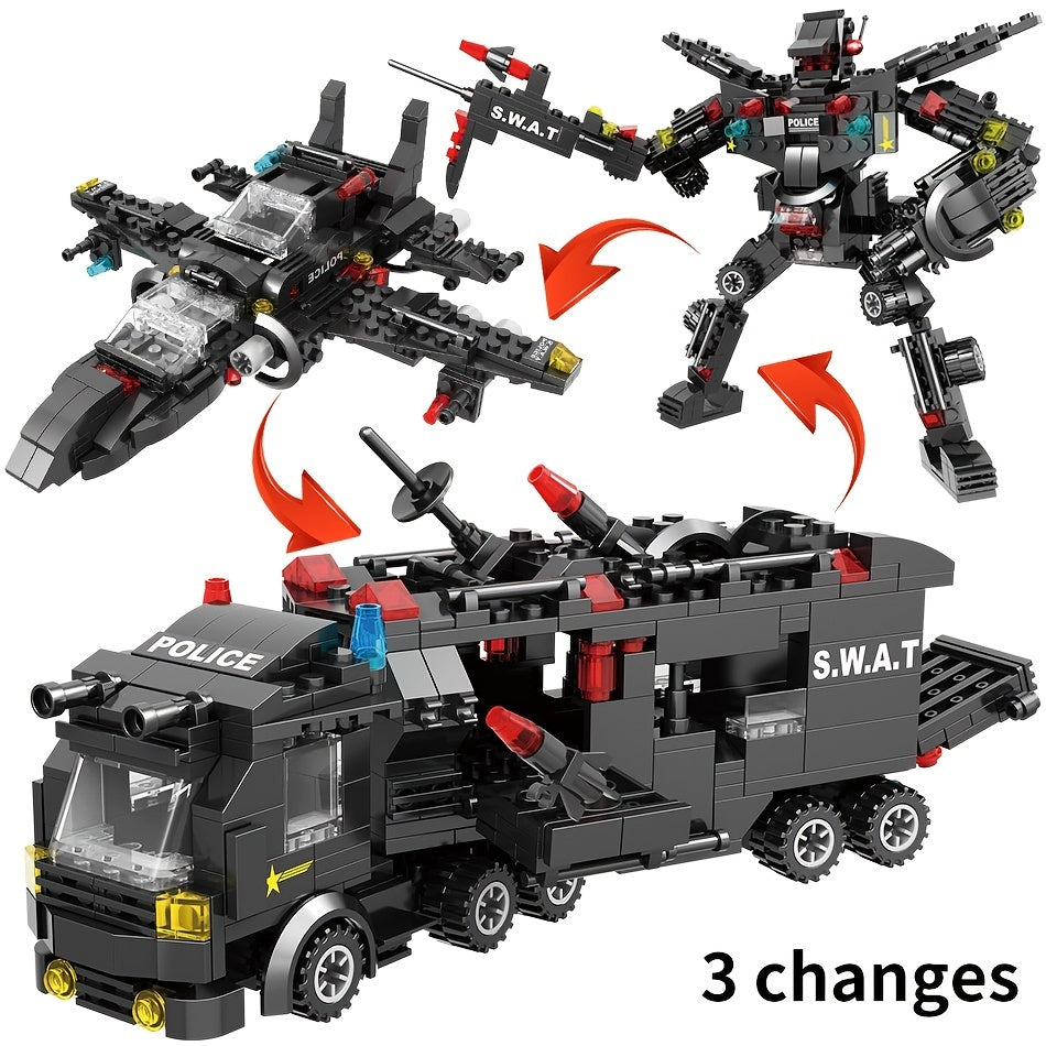 RoboRev | Swat Polizei Fahrzeug Bauklötze