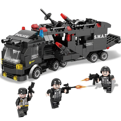 RoboRev | Swat Polizei Fahrzeug Bauklötze