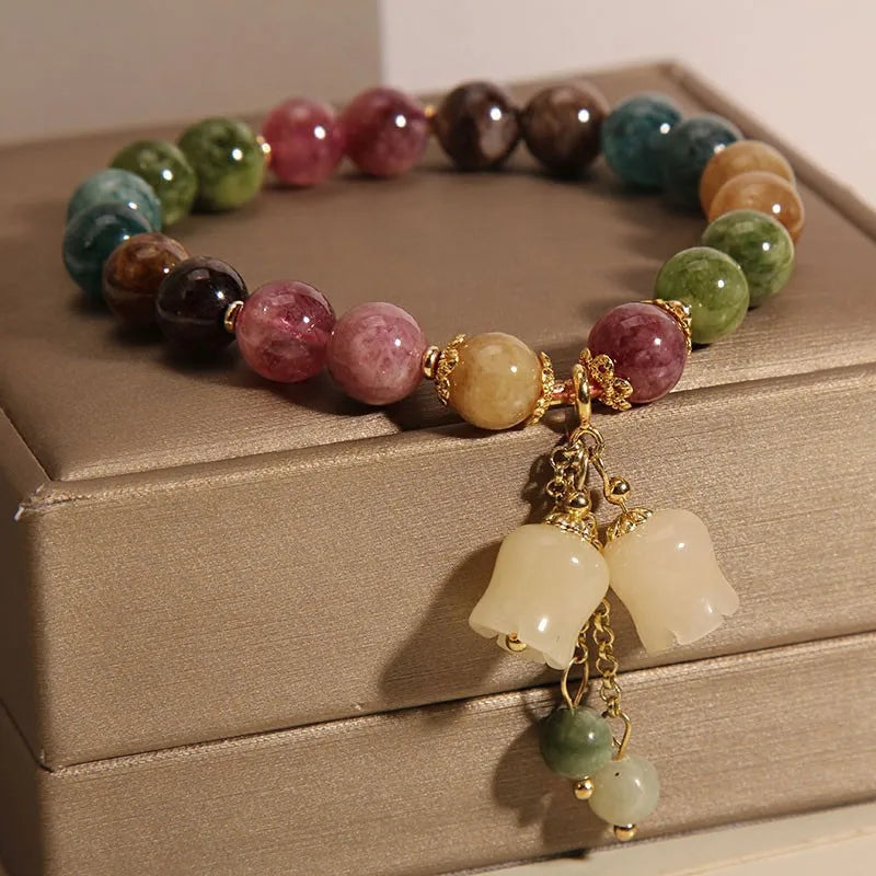 Wildlilie-Naturstein-Armband