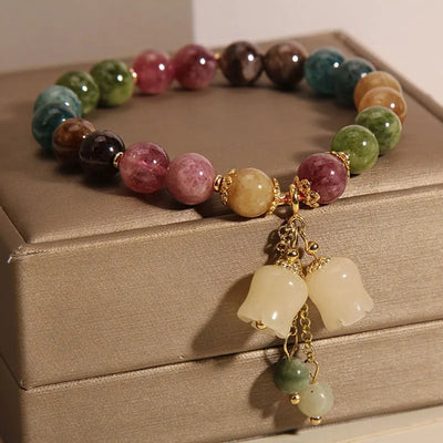 Wildlilie-Naturstein-Armband