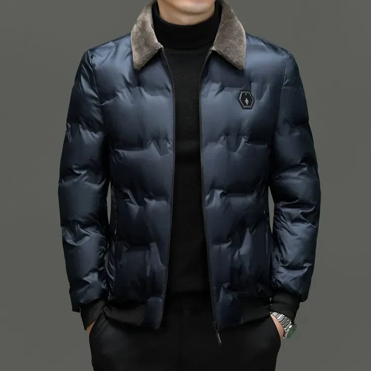Wattierte Jacke mit Kragen für Herren