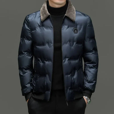 Wattierte Jacke mit Kragen für Herren
