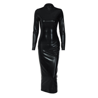 Weiches - festes hochgeschlossenes Kleid mit langen Ärmeln für Damen für dich