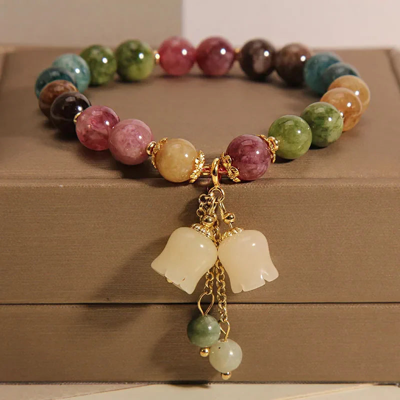 Wildlilie-Naturstein-Armband