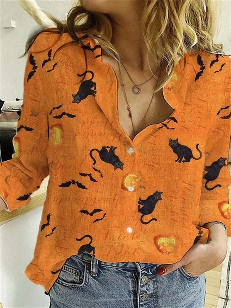Jade® | Halloween-Bluse für Frauen
