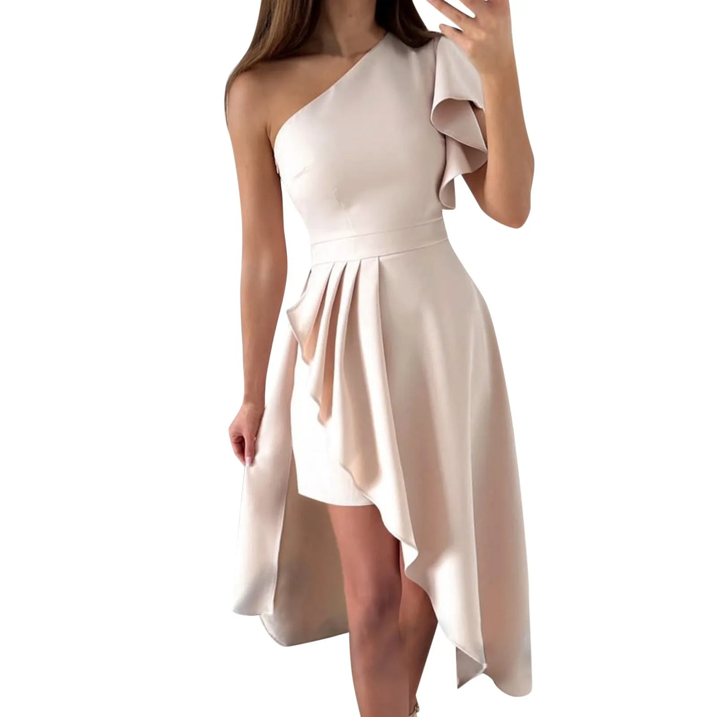 Linda® | Ärmelloses, formelles Midi-Kleid mit einer Schulter