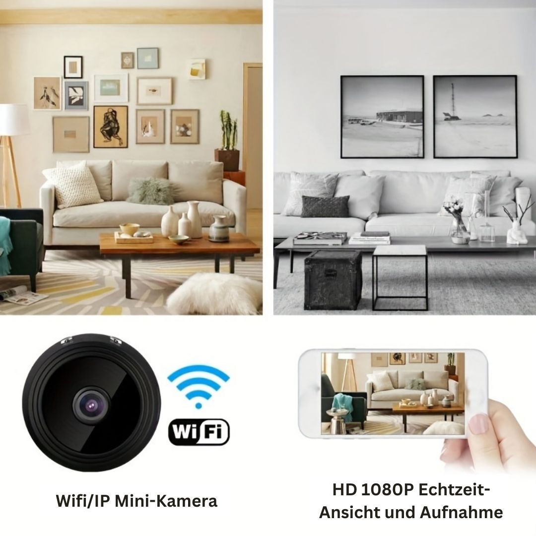 SecureVue A9 | HD Wireless Mini Wifi-Kamera für intelligentes Leben und Abenteuer