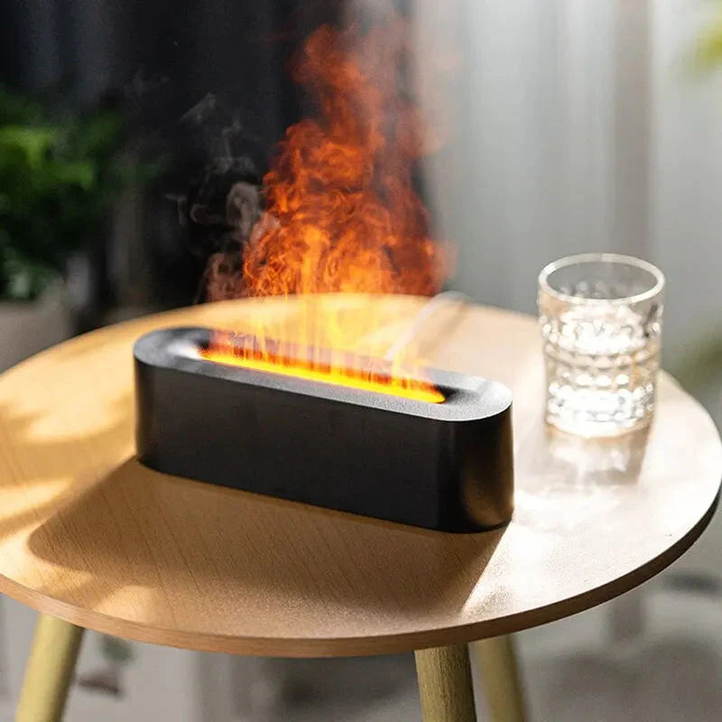 SerenityGlow | Erlebe Entspannung und Stil mit unserem RGB-Flammen-Aromadiffusor