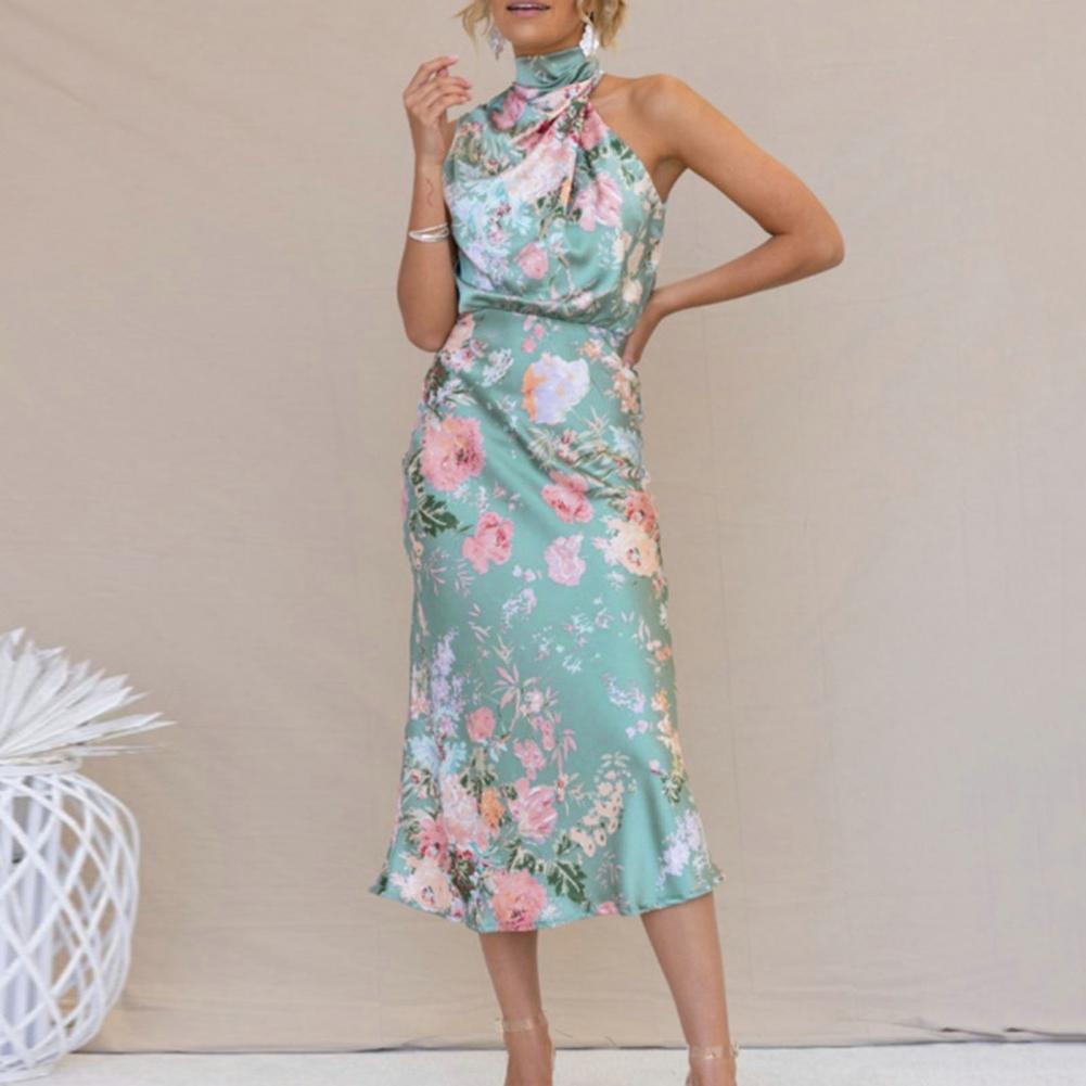 Olga® | Rückenfreies Kleid mit Blumenmuster und elegantem Kragen