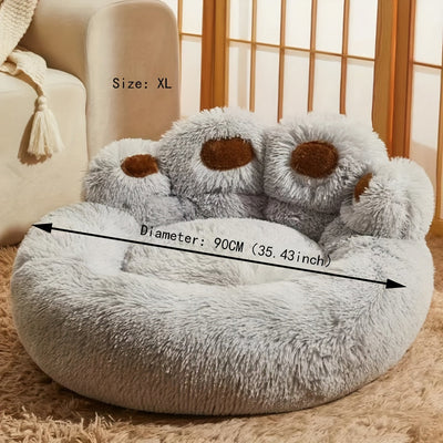 SnugglePaws weiches Plüschtierbett | Winterwärme für kleine Hunde und Katzen