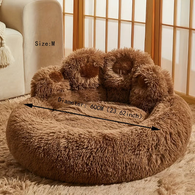 SnugglePaws weiches Plüschtierbett | Winterwärme für kleine Hunde und Katzen