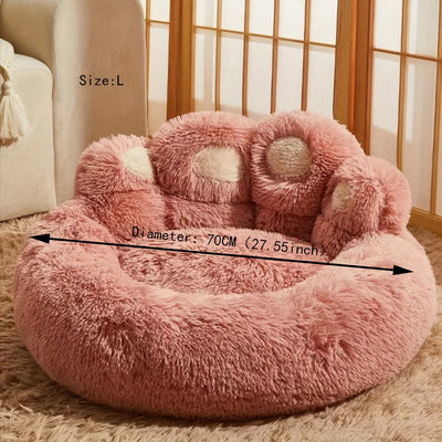 SnugglePaws weiches Plüschtierbett | Winterwärme für kleine Hunde und Katzen