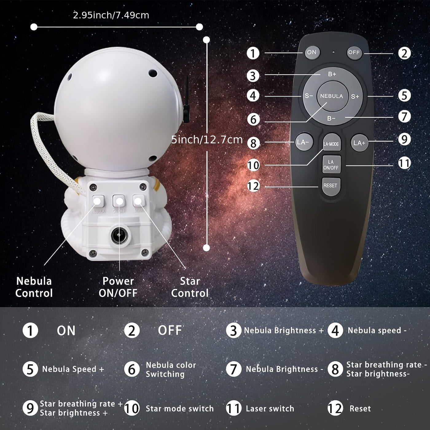 Stellarer Entdecker | Entdecke die Sterne mit dem Stellarer Entdecker Astronaut Lichtprojektor
