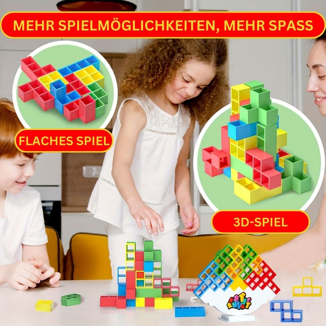 Tetra Tower Brilliance | 16 Stück architektonische Stapelblöcke für hochintelligenten Spaß