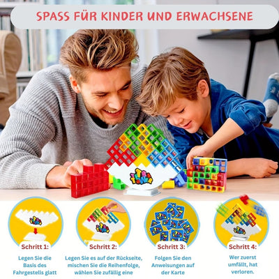 Tetra Tower Brilliance | 16 Stück architektonische Stapelblöcke für hochintelligenten Spaß