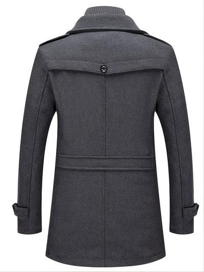 Tim Unleashed | Erhöhen Sie Ihren Stil mit unserer charakteristischen mittellangen Wolljacke mit Doppelkragen