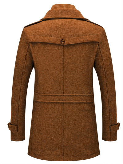 Tim Unleashed | Erhöhen Sie Ihren Stil mit unserer charakteristischen mittellangen Wolljacke mit Doppelkragen